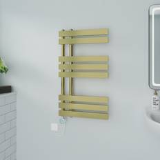 Heated Towel Rails Brayden Studio Prefilled Thermostatic Electric Heated Towel Rail 80cm H x 45cm W x 7.35cm D