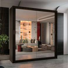 Brayden Studio Isabella Sliding 217 x 203 x 62 in Wardrobe