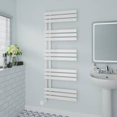 Heated Towel Rails Ivy Bronx Prefilled Thermostatic WiFi Electric Heated Towel Rail 160 x 60 x 7.35 in