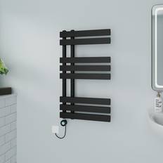 Heated Towel Rails Brayden Studio Prefilled Thermostatic Electric Heated Towel Rail 80cm H x 45cm W x 7.35cm D