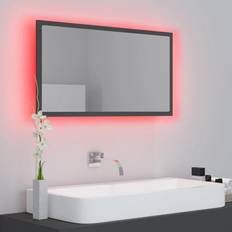 Grey Bathroom Mirrors Metro Lane Aubarta LED Bathroom Mirror 37cm x 80cm W