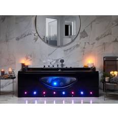 Black Whirlpool Bathubs Belfry Bathroom Beier Whirlpool Bathtub 12 Body Jets 58cm H x 80cm W x 180cm L