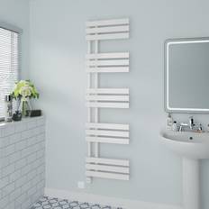 Heated Towel Rails Ebern Designs Prefilled Thermostatic Electric Heated Towel Rail 160 x 45 x 7.35 in