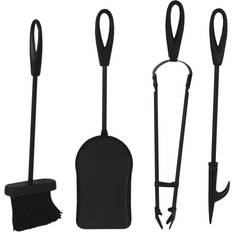 Fireplaces Lark Manor Aube Fireplace Tool Set Matte Black
