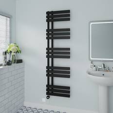 Heated Towel Rails Ebern Designs Prefilled Thermostatic Electric Heated Towel Rail 160 x 45 x 7.35 in