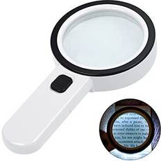 Magnifiers & Loupes Aixpi magnifying glass with light, 30x handheld large magnifying glass 12 led. White 0.71 Pounds