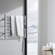 Heated Towel Rails Rebrilliant Rayhaan Towel Warmer 22 x 22 x 2 in Silver, Gray