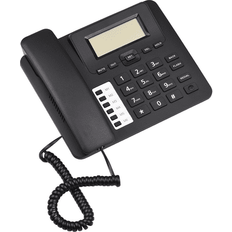 Mixfeer Fancy style, Corded Phone Desk Landline Phone Telephone DTMF/FSK Dual System Support Hands-Free/Redial/Flash/Speed Dial/Ring Volume Control Black