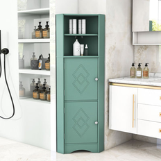 Rebrilliant Sigmond Elegant Bathroom Corner Cabinet 61.1 x 21.1 x 12.7 in