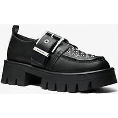 Michael Kors Colby Grommeted Leather Loafer - Black