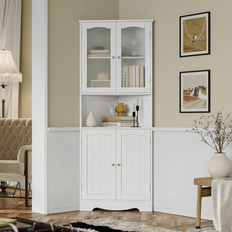 Red Barrel Studio 63.2 Inch Tall Bathroom Corner Cabinet