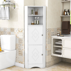 Rebrilliant Sigmond Elegant Bathroom Corner Cabinet 61.1 x 21.1 x 12.7 in