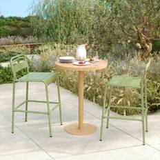 Green Outdoor Bar Stools Outdoor Iron Barstool Set of 2