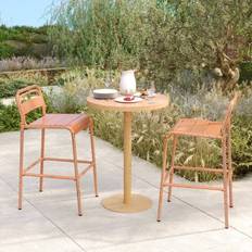 Orange Outdoor Bar Stools Outdoor Iron Barstool Set of 2