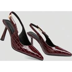 Cuccoo Back Strap Butterfly Decor High Heel Pumps - Burgundy