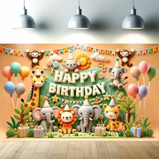 Shein Durable Polyester Happy Birthday Banner