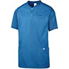 Work Tops BP Unisex Casual Tunic 1/2 Sleeve - Azure Blue