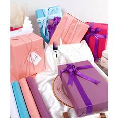 Pink Gift Wrapping Papers Shein Iridescent Solid Color Gift Wrapping Paper 118.11in Width 16.92in