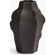 H&M Small Stoneware Dark Grey Vase 17cm