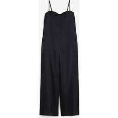 H&M Linen-Blend Jumpsuit - Black