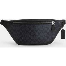 Coach Warren Belt Bag In Signature Canvas - Gunmetal/Charcoal/Black