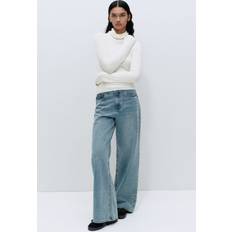 H&M White Jumpers H&M Ladies Cream Polo-neck Top - Cream