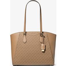 Michael Kors Natural Totes & Shopping Bags Michael Kors Taryn Large Signature Logo Tote Bag - Natural