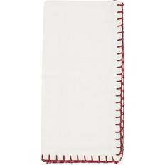 White Cloth Napkins Saro Lifestyle Whip Stitched Design Cotton Dinner Set of 4 20"x20" Cloth Napkin White (50.8x50.8cm)