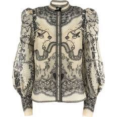 Beige - Herre Bluser Zimmermann Linen Blend Crush Shirt - Flerfarvet