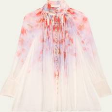 Short Sleeves Blouses Zimmermann Crush Blouse - Scarlet Floral