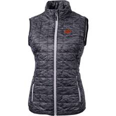 Moisture Wicking Vests Cutter & Buck Oklahoma State Cowboys Eco Full-Zip Puffer Vest Black