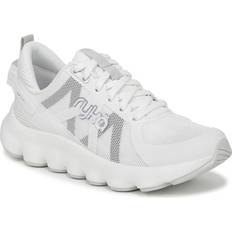 White Walking Shoes Ryka Podflow Walking Sneakers Brilliant White Mesh