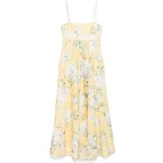 Zimmermann Klänningar Zimmermann Acacia Floral Linen Midi Dress - Purple