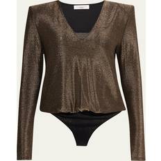 Or Lingerie sculptante Ramy Brook Micheline Bodysuit - Gold Knit