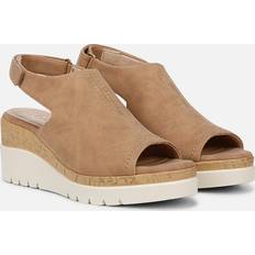 Damen - Nubukleder Sandaletten Soul Giselle Wedge Sandals - Birchwood Brown