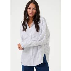 Multifarvet Bluser Kaffe KAselma Shirt - Lyseblå/Sort/Hvid