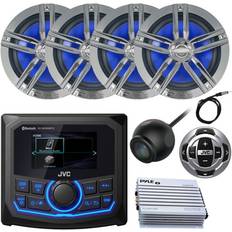 Boat & Car Stereos JVC Marine Bluetooth Radio 4x 6.5" Charcoal Speakers