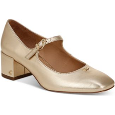 Women - Yellow Heels & Pumps Circus NY by Sam Edelman Eloisa Block-Heel Mary Jane Pumps - Gold Leaf Metallic