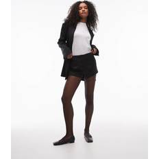 Dam - Satin Shorts Topshop Figursydd Trosshorts Satin - Svart