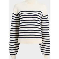 Damen - Kaschmir Pullover Khaite Viola Striped Cashmere Sweater - Glaze Midnight Stripe
