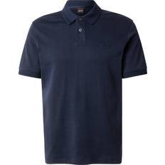 Men - Orange Polo Shirts BOSS Men's Pe Interlock Polo Shirt - Navy