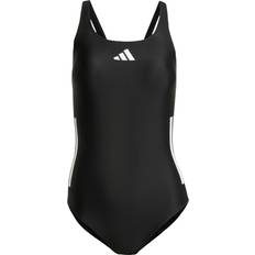 White Swimsuits adidas 3-Stripes C-Back Swimsuit - Black/White