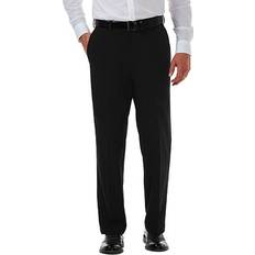 L35 Trousers Haggar Cool 18 Pro Classic Fit Waist Pant - Black