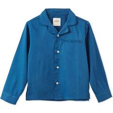 Organic Cotton Shirts Children's Clothing Organic Cotton Woven Collared Shirt - Navy Blue