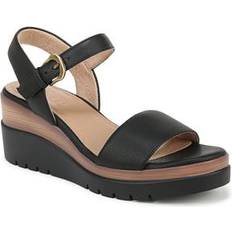 Wedge Heeled Sandals Soul Naturalizer Graciela Wedge Sandal - Black Faux Leather