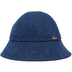 Denim/Jeanstyg Hattar Chloe Denim Hinkhatt Med Guld Detalj - Blå