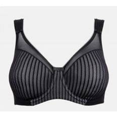 One Size Bras Berlei Jacquard Underwired Minimiser Bra - Black/Grey