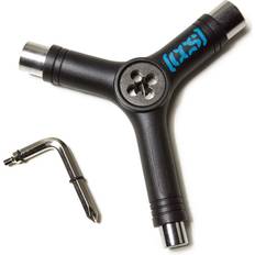 CCS Skateboard Tool All in One T Tool, Metal T Tool W/Grip File, or Y Tool W/Rethreader (Black Rethreader)