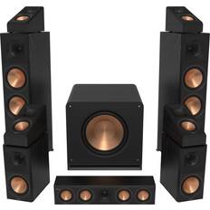 Klipsch External Speakers with Surround Amplifier Klipsch 5.1.4 Ebony System Model RP-8000F II RP-404C RP-600M II RP-500SA II RP-1600SW