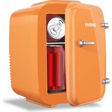 Orange Mini Fridges Yashe Mini Fridge 4 Liter 6 Cans Orange